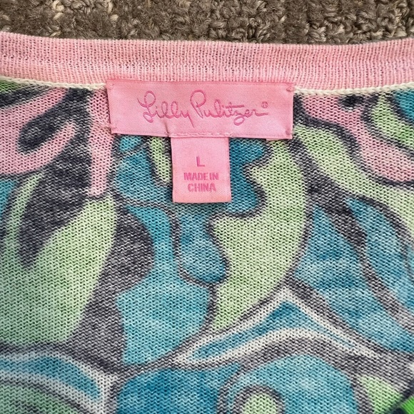 Lilly Pulitzer Paley Cardigan in Dress Rehearsal Size Large - Picture 3 of 6